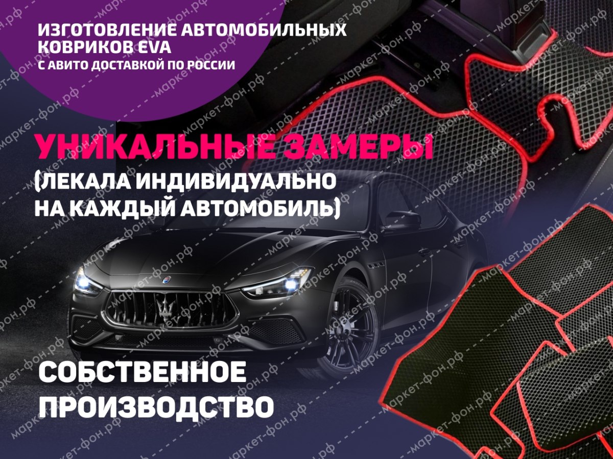 Инфографика для Авито объявлений-Изготовление и продажа ковриков EVA —  Баннер для магазина авито avito - Заказать